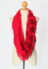 ผ้าพันคอทรงอินฟินิตี้ - Warm Knit Infinity Scarf With Tassels