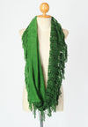 ผ้าพันคอไหมพรมทรงอินฟินิตี้ทูโทน - Warm Knit Infinity Scarf With Tassels