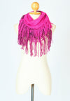 ผ้าพันคอไหมพรมทรงอินฟินิตี้ทูโทน - Warm Knit Infinity Scarf With Tassels