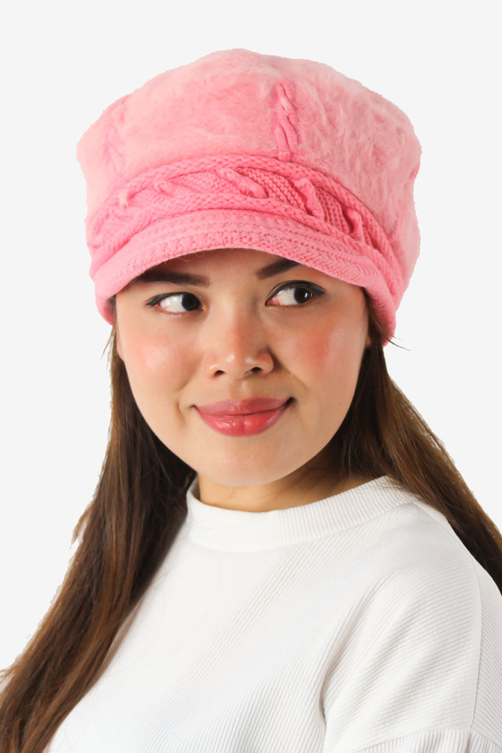 หมวกไหมพรม H-096 - Eyelash Knit Wool Hat