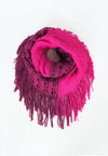 ผ้าพันคอไหมพรมทรงอินฟินิตี้ทูโทน - Warm Knit Infinity Scarf With Tassels