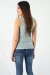 เสื้อกล้ามลายดอกไม้ - Scoop-Neck Tank Top