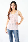 เสื้อกล้ามลายดอกไม้ - Scoop-Neck Tank Top