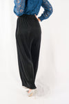 กางเกงขายาวทรงพีทเอวสม็อค  - Wide Leg Crop Long Pants