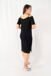 เดรสคอกลมลายริ้ว - Casual Mini Dress