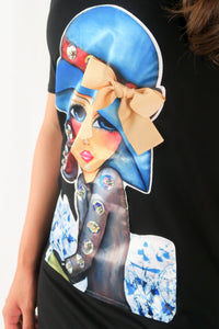 เดรสคอกลมลายริ้ว - Casual Mini Dress