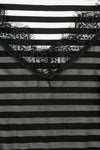 เดรสคอกลมลายริ้ว - Mini Dress