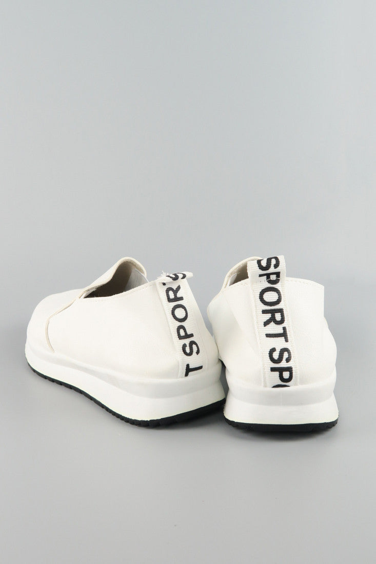 รองเท้าผ้าใบเเบบเสริมส้น W-028 - Girls Fashion Sneaker Slip On