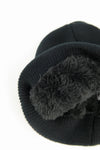 หมวกไหมพรมถัก พับขอบ สำหรับกันหนาว - Unisex Cable Knit Fleece Lining Knit Beanie Ski Hat