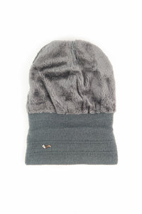 หมวกไหมพรมถัก พับขอบ สำหรับกันหนาว - Unisex Cable Knit Fleece Lining Knit Beanie Ski Hat
