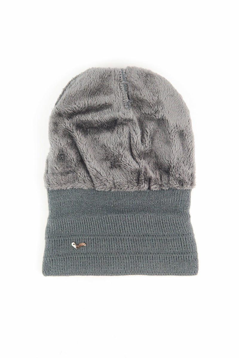หมวกไหมพรมถัก พับขอบ สำหรับกันหนาว - Unisex Cable Knit Fleece Lining Knit Beanie Ski Hat