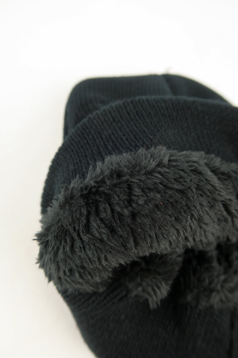 หมวกไหมพรมถัก พับขอบ สำหรับกันหนาว No.91-190 - Unisex Cable Knit Fleece Lining Knit Beanie Ski Hat