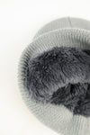 หมวกไหมพรมถัก พับขอบ สำหรับกันหนาว No.91-190 - Unisex Cable Knit Fleece Lining Knit Beanie Ski Hat