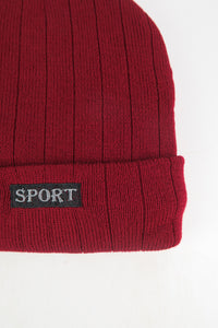 หมวกไหมพรมถัก พับขอบ สำหรับกันหนาว - Unisex Cable Knit Fleece Lining Knit Beanie Ski Hat