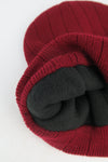 หมวกไหมพรมถัก พับขอบ สำหรับกันหนาว - Unisex Cable Knit Fleece Lining Knit Beanie Ski Hat