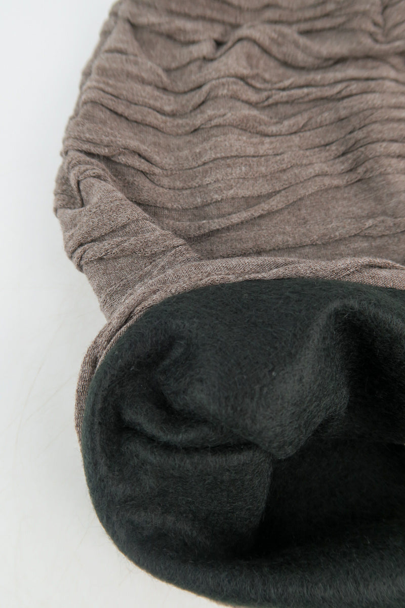 หมวกผ้าคอตตอน แต่งริ้ว ด้านในบุสำหรับกันหนาว - Stylish Unisex Knitted Beanie Hat