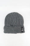 หมวกไหมพรมถักลาย พับขอบ สำหรับกันหนาว - Unisex Cable Knit Fleece Lining Knit Beanie Ski Hat