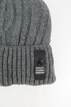 หมวกไหมพรมถักลาย พับขอบ สำหรับกันหนาว - Unisex Cable Knit Fleece Lining Knit Beanie Ski Hat