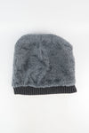 หมวกไหมพรมถักลาย สำหรับกันหนาว - Unisex Cable Knit Fleece Lining Knit Beanie Ski Hat
