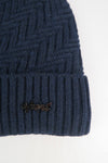 หมวกไหมพรมถักลาย พับขอบ สำหรับกันหนาว - Unisex Cable Knit Fleece Lining Knit Beanie Ski Hat