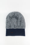 หมวกไหมพรมถักลาย พับขอบ สำหรับกันหนาว - Unisex Cable Knit Fleece Lining Knit Beanie Ski Hat