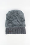 หมวกไหมพรมถักลาย พับขอบ สำหรับกันหนาว - Unisex Cable Knit Fleece Lining Knit Beanie Ski Hat