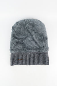 หมวกไหมพรมถักลาย พับขอบ สำหรับกันหนาว - Unisex Cable Knit Fleece Lining Knit Beanie Ski Hat