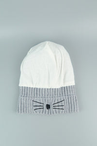 หมวกไหมพรม หมวกถักกันหนาว ทรงบินนี่ แบบบุขนด้านใน สำหรับเด็ก 1-5 ขวบ - Winter Animal Kids Warm Cat Ears Beanie Knitted Fleece Lined Hat (1-5 Years)