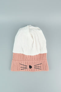 หมวกไหมพรม หมวกถักกันหนาว ทรงบินนี่ แบบบุขนด้านใน สำหรับเด็ก 1-5 ขวบ - Winter Animal Kids Warm Cat Ears Beanie Knitted Fleece Lined Hat (1-5 Years)