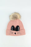 หมวกไหมพรม หมวกถักกันหนาว ทรงบินนี่ แบบบุขนด้านใน สำหรับเด็ก 1-5 ขวบ - Winter Animal Kids Warm Cat Ears Beanie Knitted Fleece Lined Hat (1-5 Years)