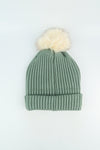 หมวกไหมพรมทรงยาวแต่งปอม -  Bean wool hat he's here Sunday