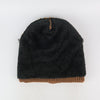 หมวกไหมพรมสีพื่นถักเส้น สำหรับกันหนาว - Unisex Cable Knit Fleece Lining Knit Beanie Ski Hat