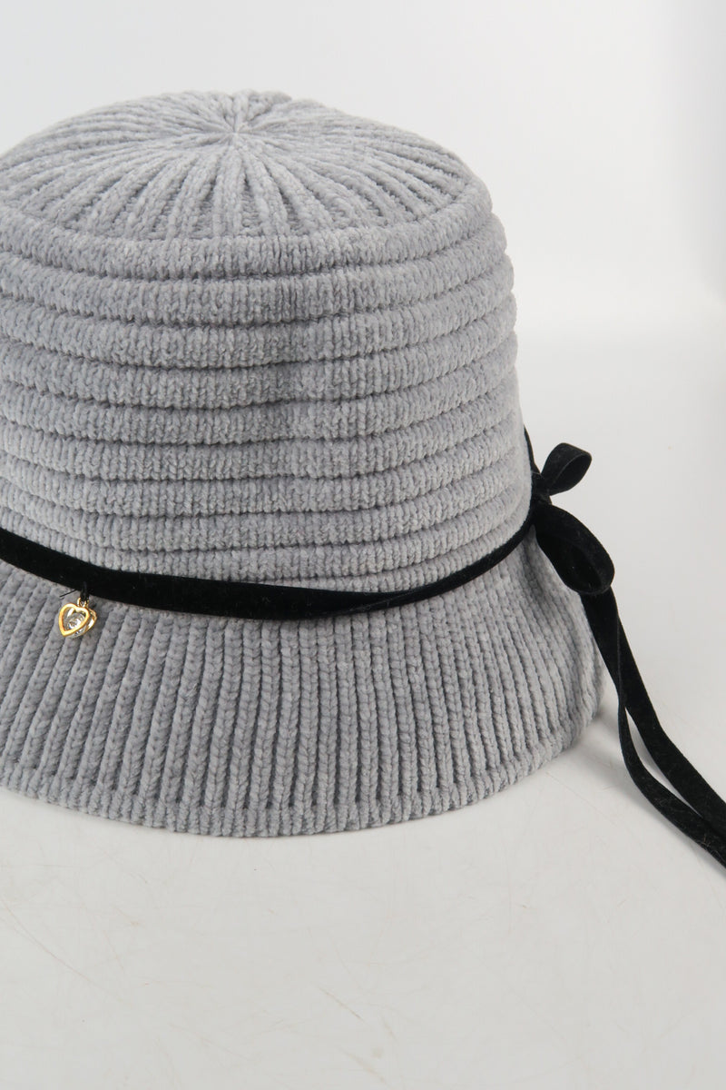 หมวกกำมะหยี่กันแดดปีกกว้าง แต่งโบว์ - Wide Brim Summer Beach Sun Hat For Women Foldable Travel Packable UV Bucket Cap