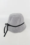 หมวกกำมะหยี่กันแดดปีกกว้าง แต่งโบว์ - Wide Brim Summer Beach Sun Hat For Women Foldable Travel Packable UV Bucket Cap