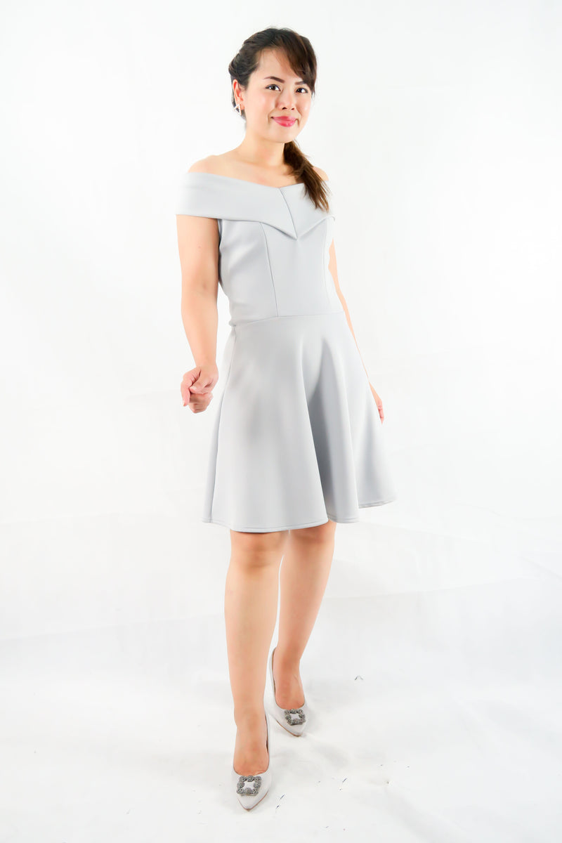ชุดเดรส Off-Shoulder Fit & Flare - Love Off The Shoulder Fit & Flare Dress