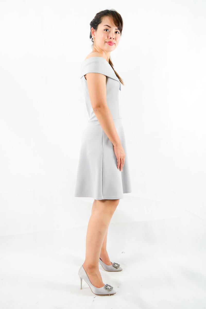 ชุดเดรส Off-Shoulder Fit & Flare - Love Off The Shoulder Fit & Flare Dress