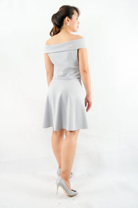 ชุดเดรส Off-Shoulder Fit & Flare - Love Off The Shoulder Fit & Flare Dress