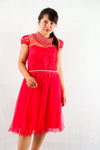 เดรสลูกไม้แต่งมุขคอ - Lace Maxi Dress