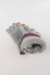 ถุงมือไหมพรมแต่งระบายที่ข้อมือ - Knitted Gloves