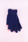 ถุงมือไหมพรมแต่งระบายที่ข้อมือ - Knitted Gloves