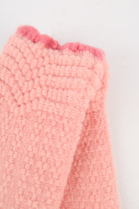 ถุงมือไหมพรมแต่งระบายที่ข้อมือ - Knitted Gloves