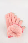 ถุงมือไหมพรมแต่งระบายที่ข้อมือ - Knitted Gloves