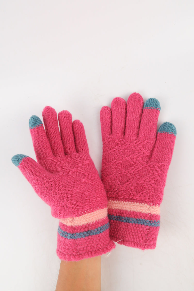 ถุงมือไหมแคชเมียร์เนื้อนุ่มแบบทัชสกีน - Touchscreen Cashmere Soft Woolen Knit Gloves