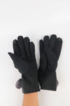 ถุงมือบุกันหนาวแต่งโบว์ กันหิมะ บุขนด้านใน  - Bowi Wool Lining Thermal Snow WindBreaker Gloves