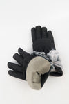 ถุงมือผ้าวูลกันหนาวทัชสกรีนแต่งขนฟู - Screen Touch Warmer Wool Blend Gloves With Fur