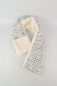 ผ้าพันคอขนกระต่าย แต่งผ้าทวีต - Rabbit Fur Scarf