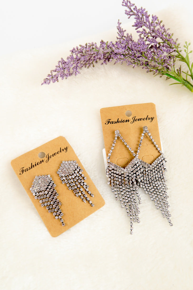 ต่างหูประดับคริสตัล - Drop Earring