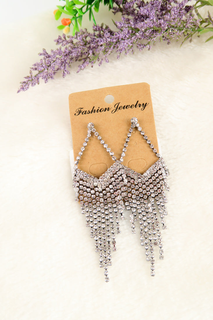 ต่างหูประดับคริสตัล - Drop Earring