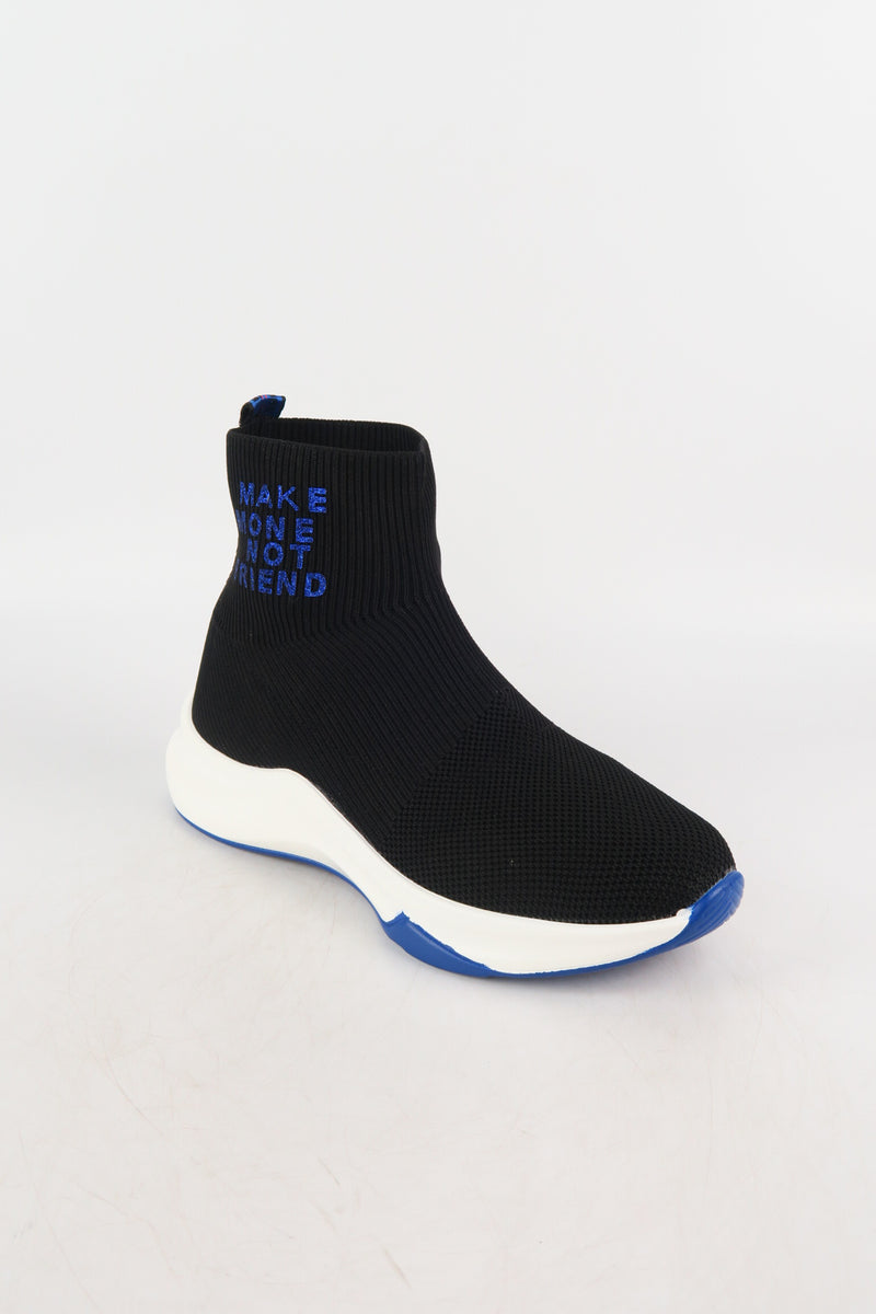 รองเท้าผ้าใบหุ้มข้อสูง - Girls Fashion Sneaker Slip On