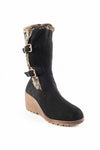 รองเท้าบูทกำมะหยี่ยาว  - Women's Knee High Stretch Boot